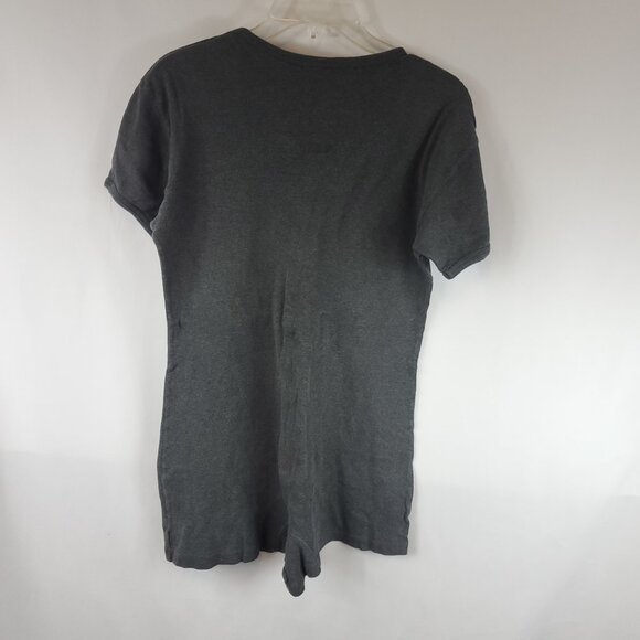 Victoria Secret Y2K Dark Grey Womens Underware One Piece Shrt Slv Button Up Sz S - Picture 9 of 10